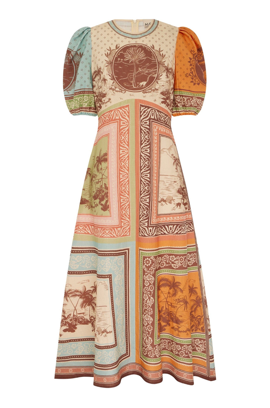 Alemais alberta midi dress